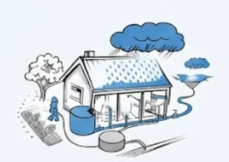 Sistema de captación de agua en casa